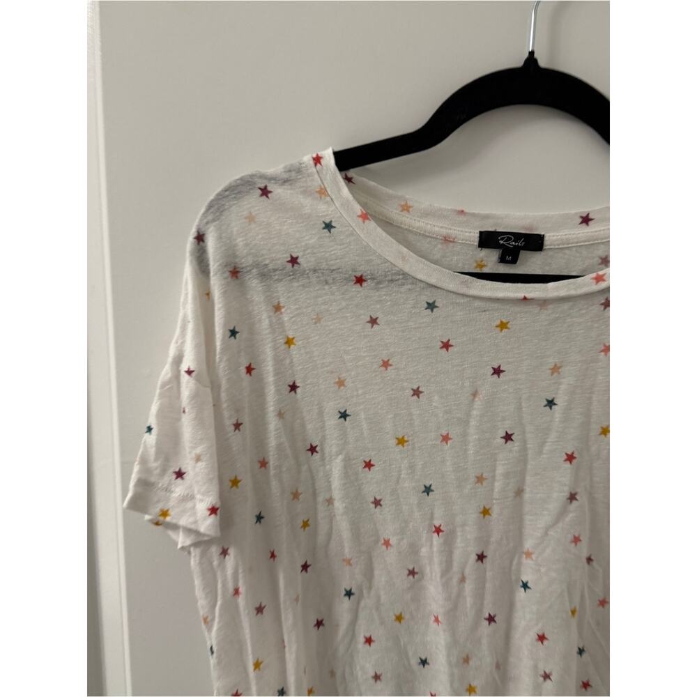 Rails M White Star Print Short Sleeve Graphic Tee - Picture 2 of 5